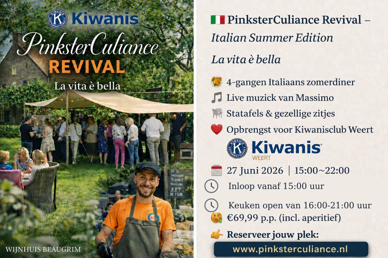 Flyer PinksterCuliance Revival Italian Summer Edition